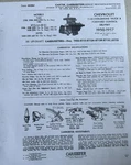 1950 Chevrolet Truck Carter Sheet 745S - 2075S Bb's Barrel Pn's New. Price: $7.95.