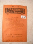 Carter Carbureter Gaskets Set No 252 1954 55 Plymouth Dodge Truck Chrysler New. Price: $5.00.