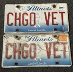 Pair 2000'S Illinois License Plates "chgo Vette" Used But Still Neat For. Price: $25.00.