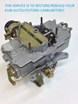 Carburetor Rebuilding Service R&r Autolite 4100 1958-1967 Ford Mercury V8 Remanufactured. Price: $319.99.