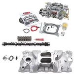Edelbrock Carburetor Kit,small Block CHEVY,600 Cfm,electric,cam,intake Manifold New. Price: $1013.99.