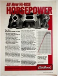 Edelbrock Performer Rpm #7101 High-rise Intake Manifold Print Ad 1990 Used. Price: $14.25.