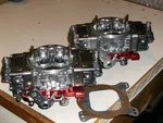 Pair Of Holley, Qft 950 Double Pumper, Roots Type Blower, Lightweight Aluminum New. Price: $1509.00.