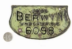 1931 Berwyn Illinois Vehicle License Plate Tax Topper Chicago Vintage Used. Price: $125.99.