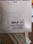 Cavagna Kosan 988LP-03 Propane Regulator 10 Psi 11" Wc Second Stage Lpg 1/2" New. Price: $35.00.