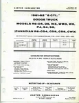 1961-1962 6CYL. Dodge Truck 251 Ci Carter Bbs Carburetor Sheets Used. Price: $5.00.