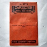 209B Carter Carburetor Gasket Assortment 1950-52 Chevrolet (automat Choke) Nos New. Price: $9.92.