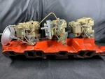1959 Chevy Tri Power Rochester Carburetors Oe Intake #8749948 Fits 348CI V8 Remanufactured. Price: $2995.00.