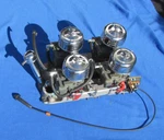 Offenhauser Intake 5024 W Four Gm Jet Rochester Rp Carburetors Used. Price: $2490.00.