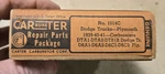 Nos Carter Carburetor Repair Parts Pkg 1014C 1939-41 Dodge Plymouth Truck Kit. Price: $44.99.