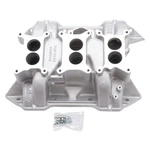 Edelbrock Intake Manifold 2475; CH-6B 6-PACK 3 X 2BBL Satin For "rb" Mopar New. Price: $638.01.