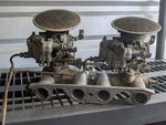 Sunbeam Alpine Dual Intake Manifold,carburetors, Linkage, Fuel Line, Air Filter Used. Price: $165.00.