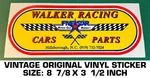Walker Racing Cars Parts Stock Bodies - Vintage Original Vinyl Decal Sticker Used. Price: $9.42.