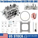 Edelbrock 1405 Performer 600 Cfm Barrel Carburetor, Manual Choke Chevy New. Price: $126.09.