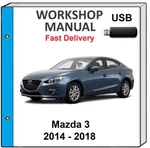 Mazda 3 2014 2015 2016 2017 2018 Service Repair Workshop Manual Usb New. Price: $23.99.
