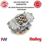 Holley 650 Cfm Street Hp Carburetor No Choke Mechanical Secondaries Shiny Finish New. Price: $843.95.