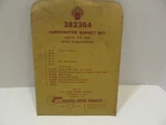 Fmp Co. Vintage Nos Carburetor Gasket Kit 382364 Dodge 1953 Gyro Transmission V8 New. Price: $16.49.
